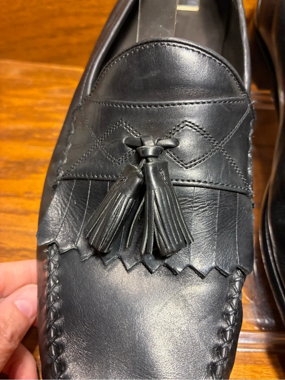 Y2K VTG Johnston & Murphy Tassel Kiltie Loafers Black Men’s 11